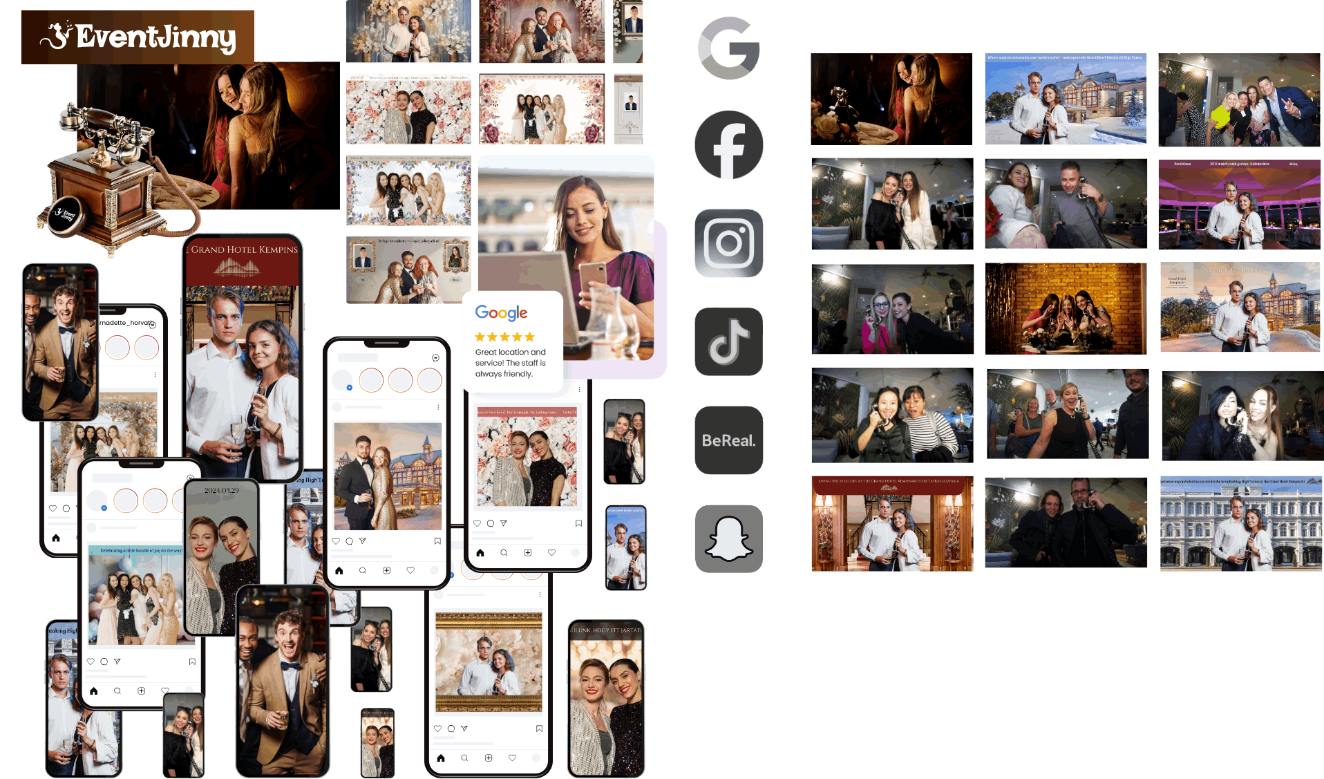Montage - EventJinny AI photo booth and video guestbook